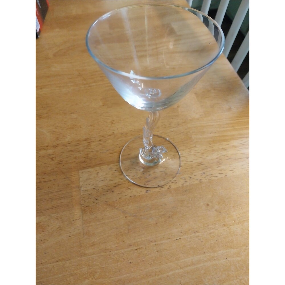 Heisey crystal rooster cocktail stemmed glass